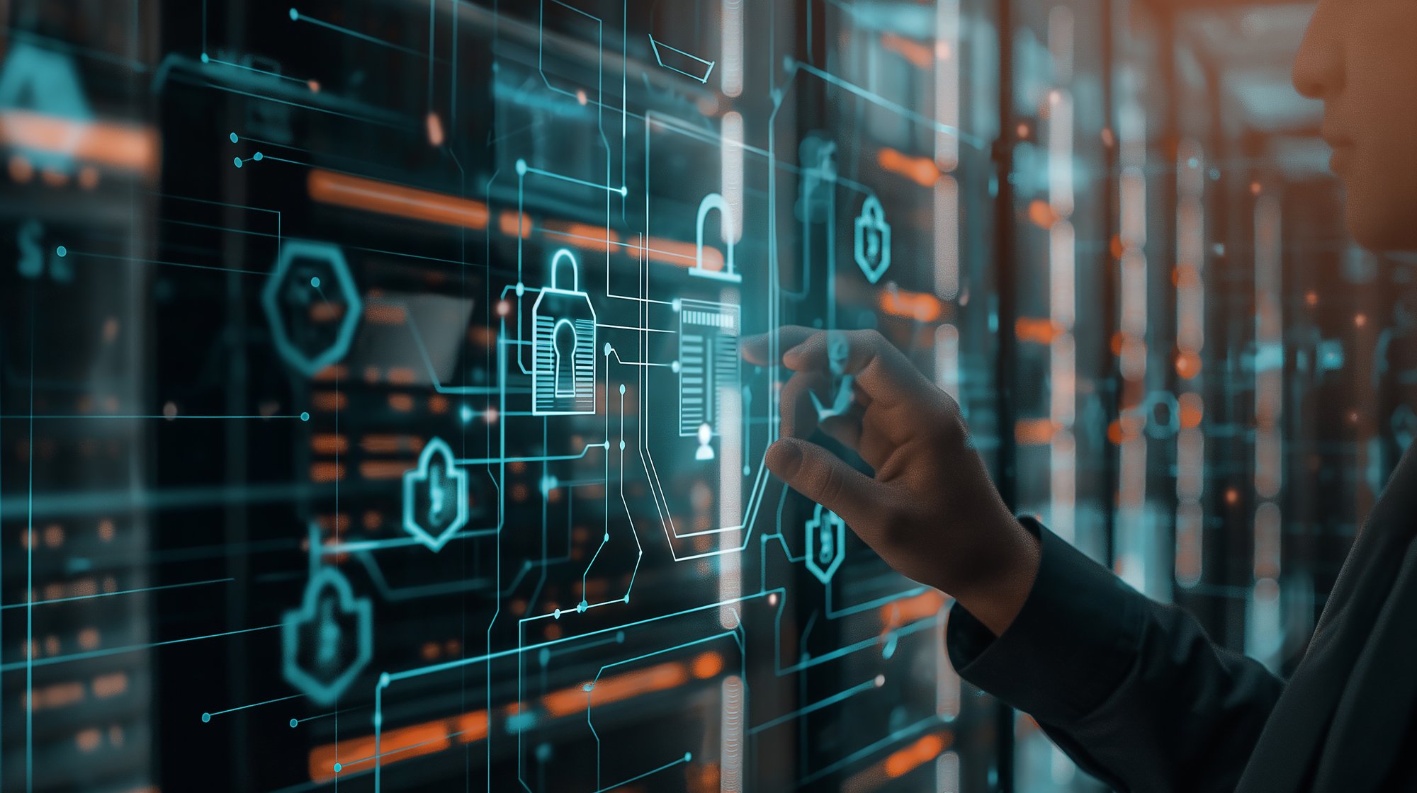 unrecognizable-businessman-office-using-immersive-digital-security-interface